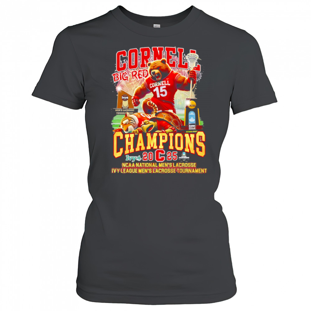 Cornell Big Red Champions 2025 NCAA National Mens Lacrosse Ivy League Men’s Lacrosse Tournament shirt Women's T-shirt