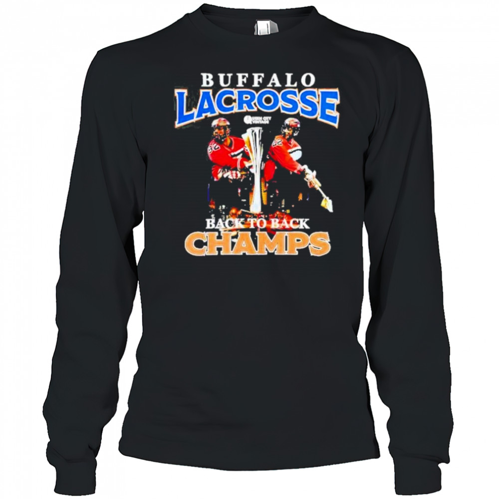 Dhane And Josh Buffalo Lacrosse Back To Back Champs Shirt Long Sleeved