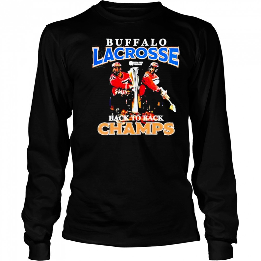Dhane And Josh Buffalo Lacrosse Back To Back Champs Shirt Long Sleeved