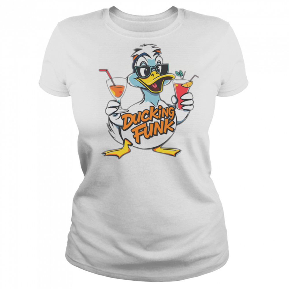 Ducking Funk Cocktails summer vibes cartoon shirt Women's T-shirt
