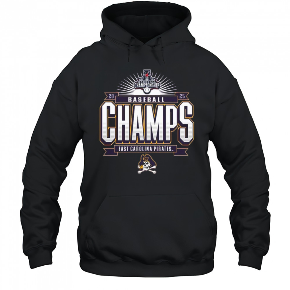 ECU Pirates 2025 AAC Baseball Tournament Champions Shirt Hoodie
