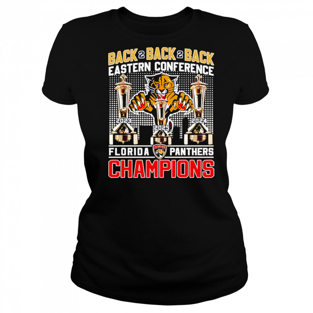 Florida Panthers Back To Back To Back 2025 Eastern Conference Champions shirt Women's T-shirt