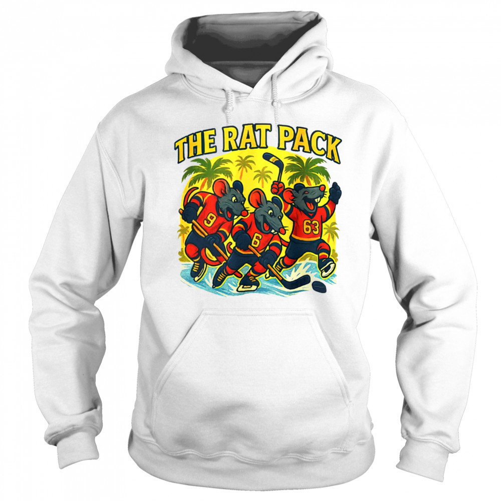 Florida Panthers Cartoon Rats in Jerseys The Rat Pack Hockey shirt Sweatshirt