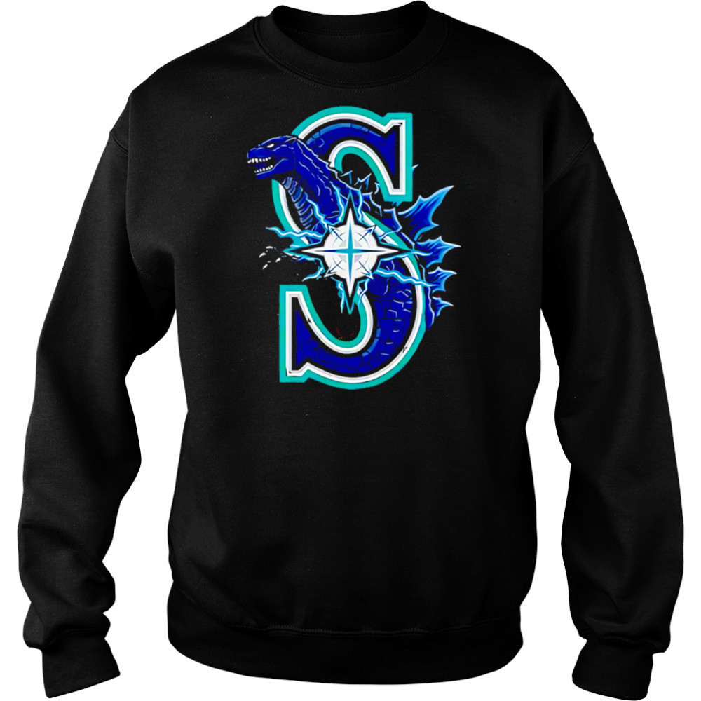 Godzilla Collab Seattle Mariners 2025 Baseball shirt Hoodie