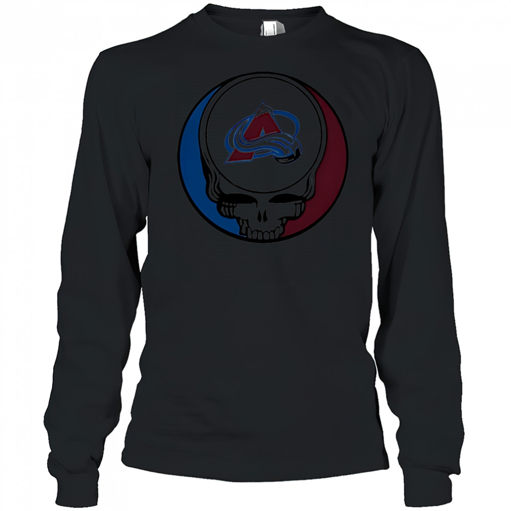 Grateful Dead with Colorado Avalanche NHL Hockey logo shirt Long Sleeved
