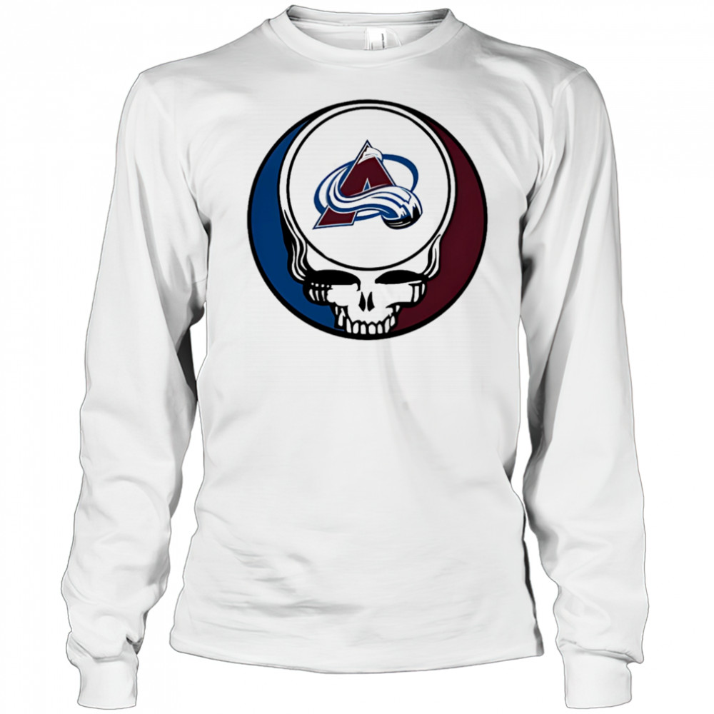 Grateful Dead with Colorado Avalanche NHL Hockey logo shirt Long Sleeved
