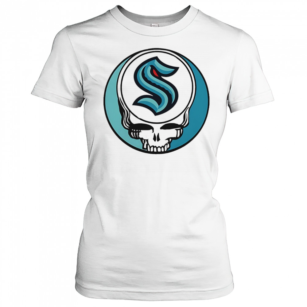 Grateful Dead with Seattle Kraken NHL Hockey logo shirt Women's T-shirt