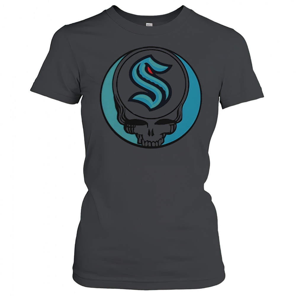 Grateful Dead with Seattle Kraken NHL Hockey logo shirt Women's T-shirt