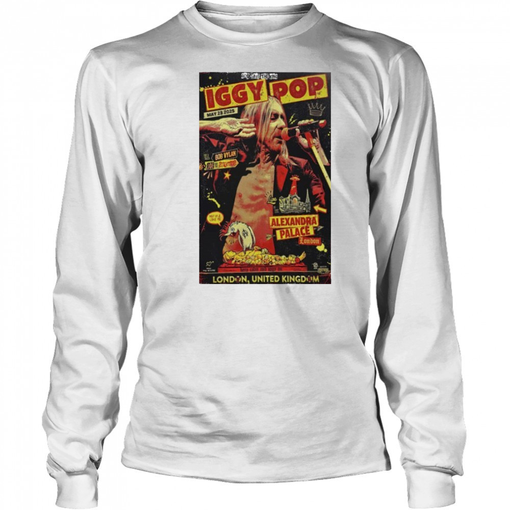 Iggy Pop 28 May 2025 London Poster shirt Long Sleeved