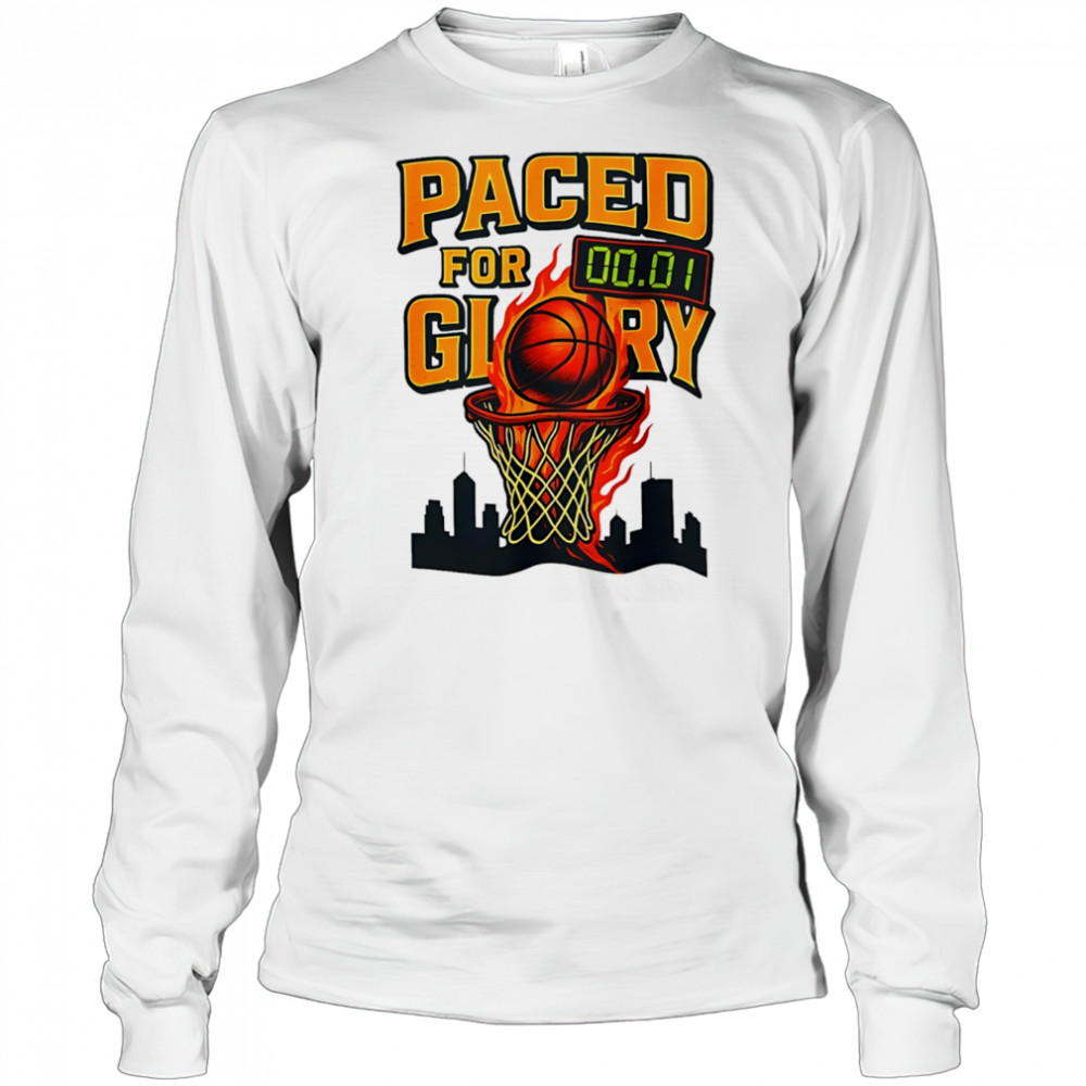 Indiana Pacers NBA Basketball fire 2025 Paced for Glory shirt Long Sleeved
