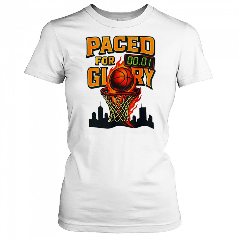 Indiana Pacers NBA Basketball fire 2025 Paced for Glory shirt Women's T-shirt