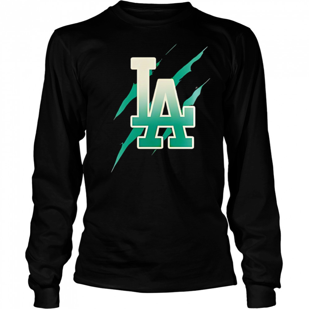 Jurassic World Rebirth Los Angeles Dodgers logo shirt Long Sleeved
