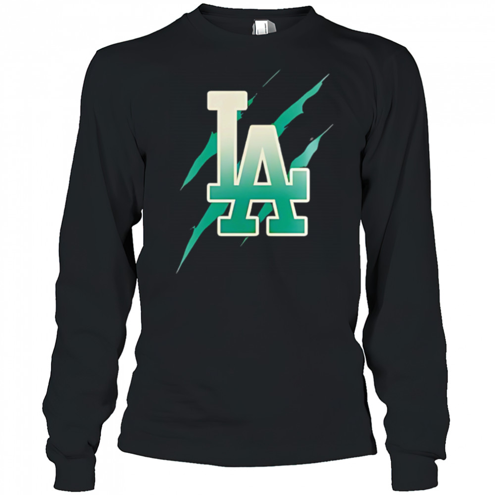 Jurassic World Rebirth Los Angeles Dodgers logo shirt Long Sleeved
