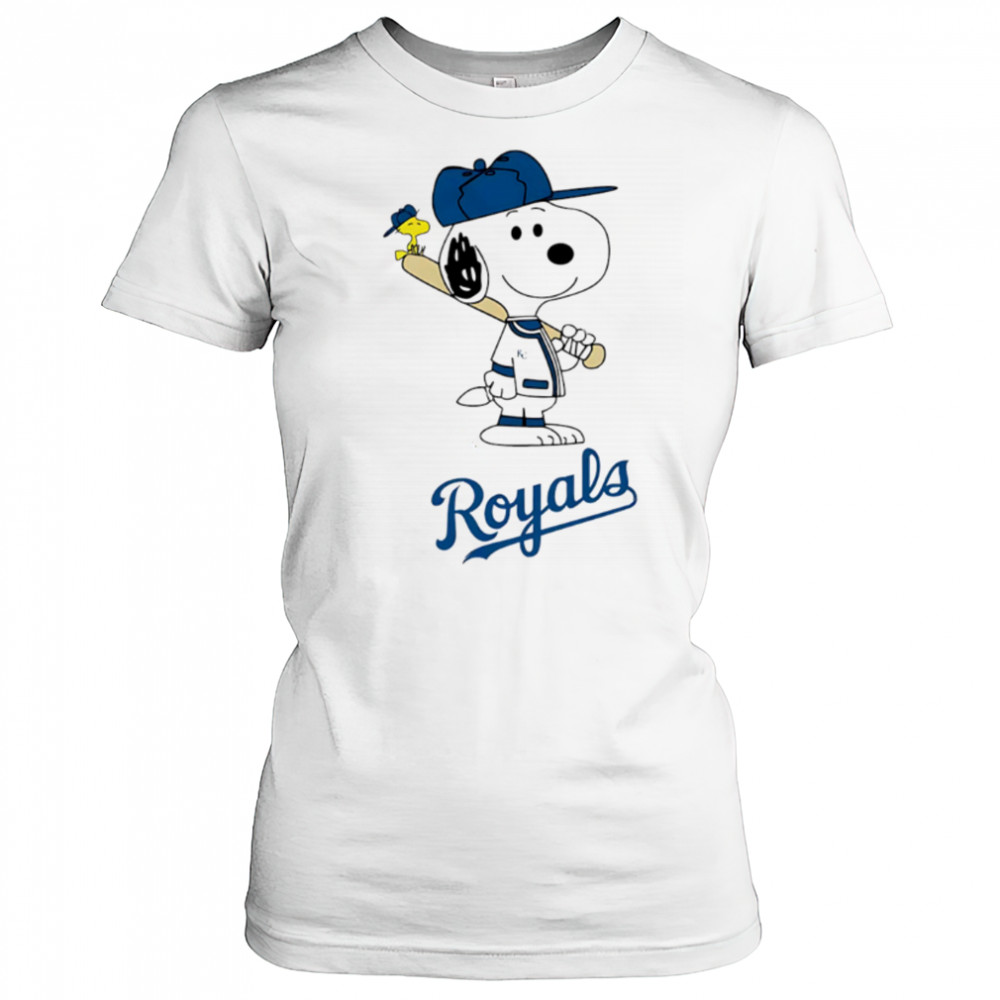 Kansas City Royals Snoopy Baseball funny cartoon shirt Women's T-shirt