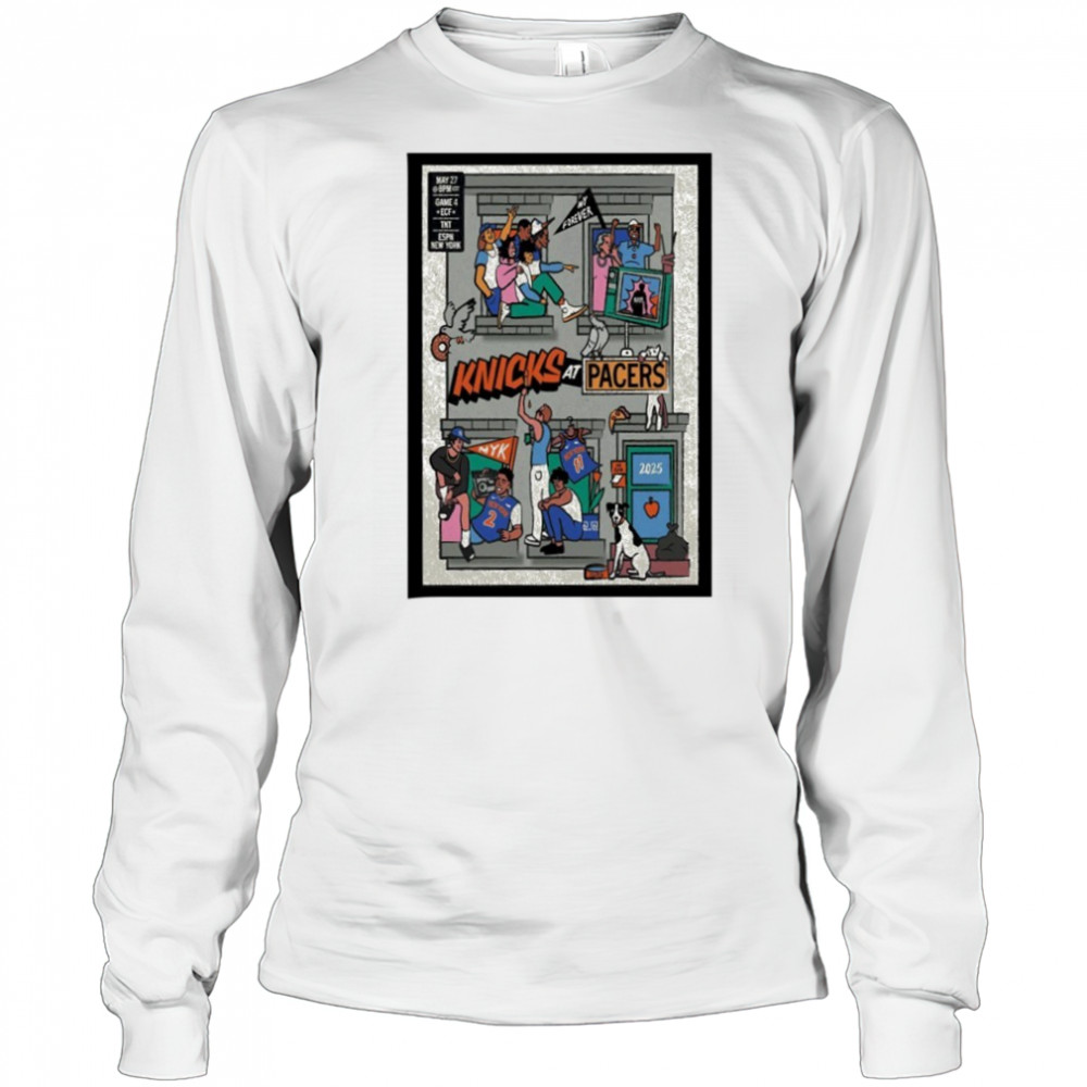 Knicks Vs Pacers May 27 2025 Game 4 Poster shirt Long Sleeved