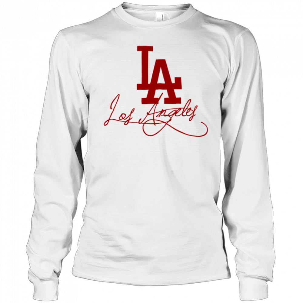 LA Los Angeles style letters shirt Long Sleeved
