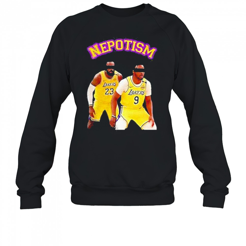 Lebron James And Bronny James Los Angeles Lakers Nba Basketball Nepotism Shirt Sweatshirt