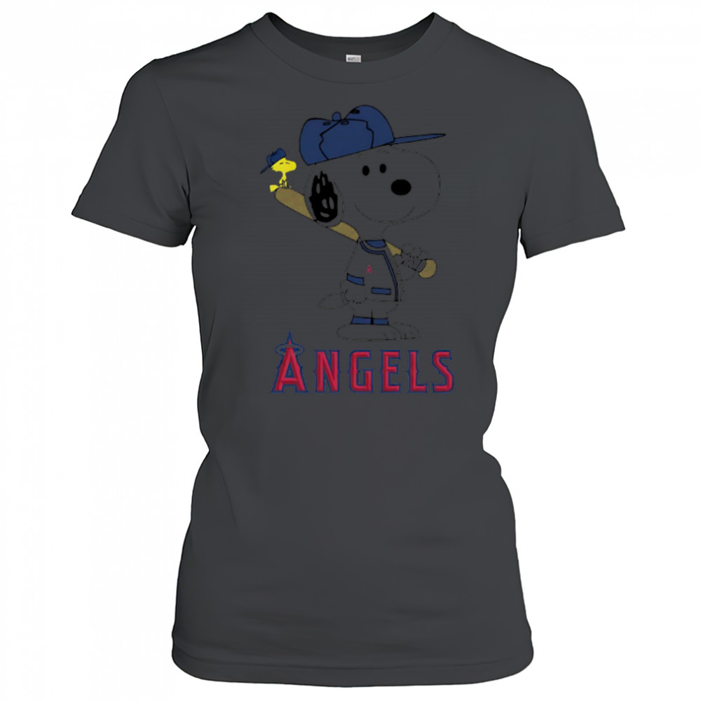 Los Angeles Angels Snoopy Baseball funny cartoon shirt Women's T-shirt