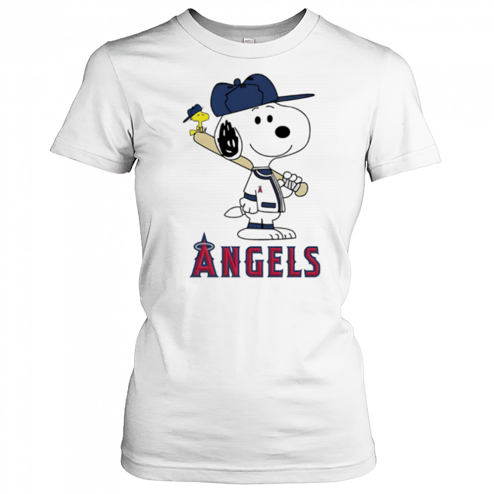 Los Angeles Angels Snoopy Baseball funny cartoon shirt Women's T-shirt