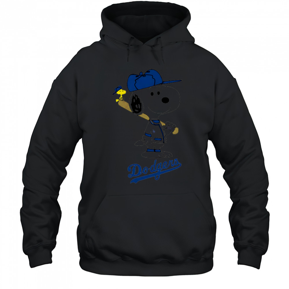Los Angeles Dodgers Snoopy Baseball funny cartoon shirt Hoodie