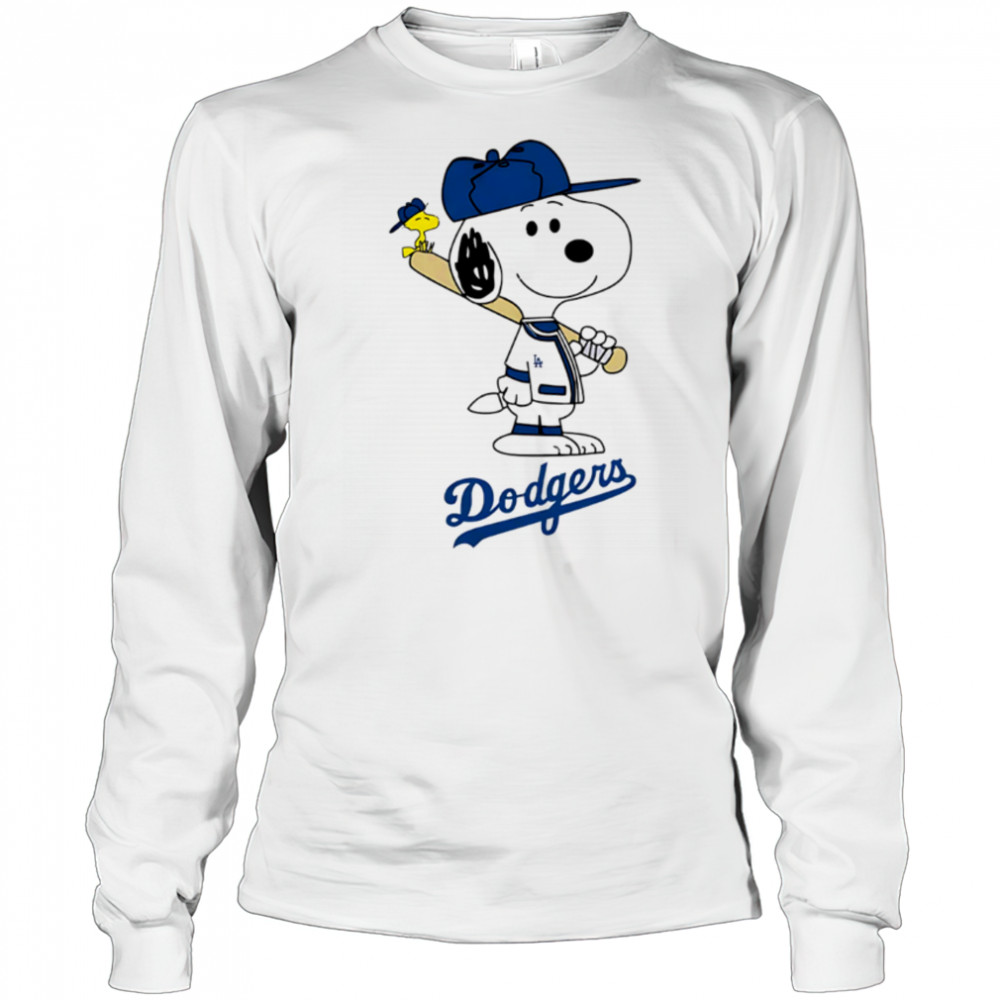 Los Angeles Dodgers Snoopy Baseball funny cartoon shirt Long Sleeved