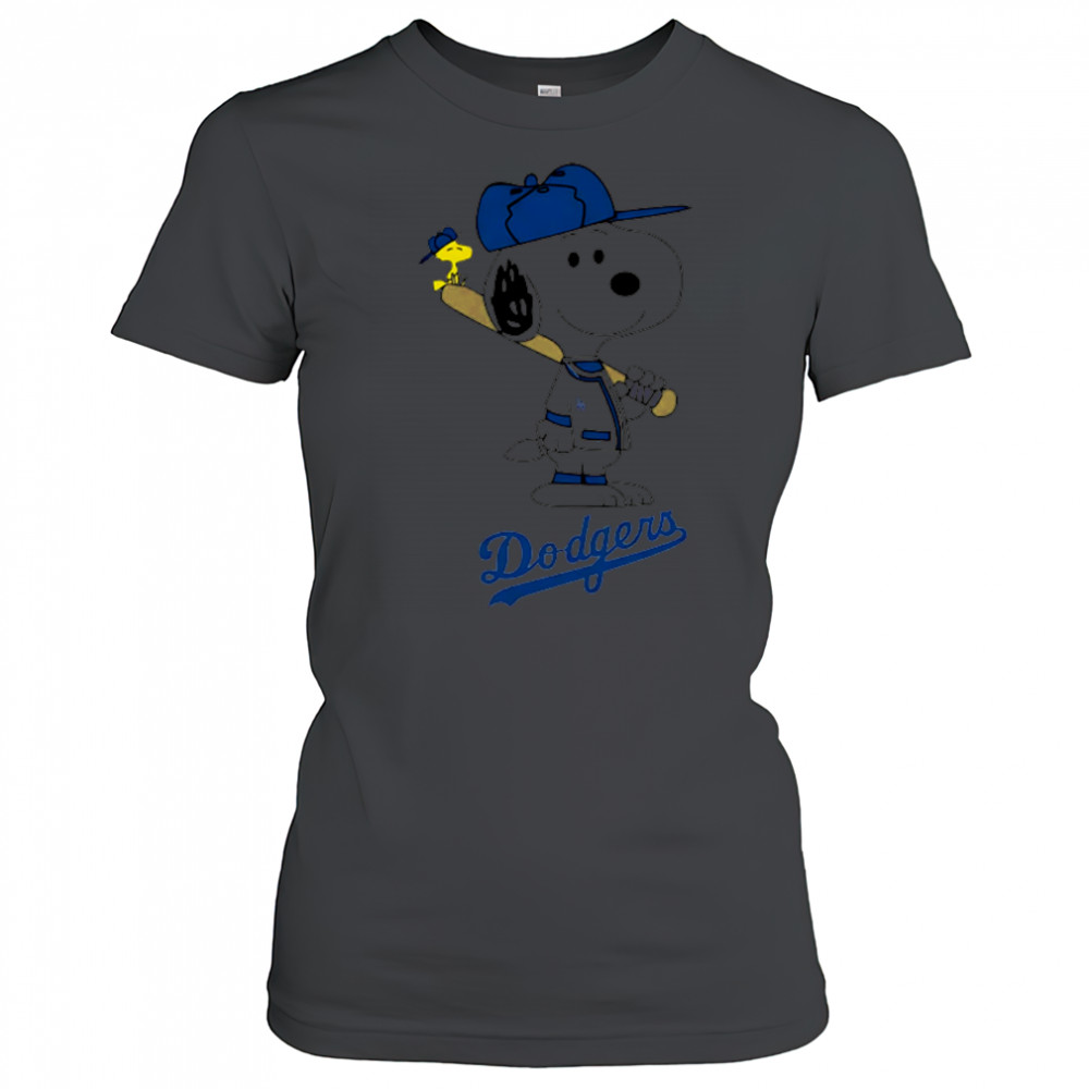Los Angeles Dodgers Snoopy Baseball funny cartoon shirt Women's T-shirt