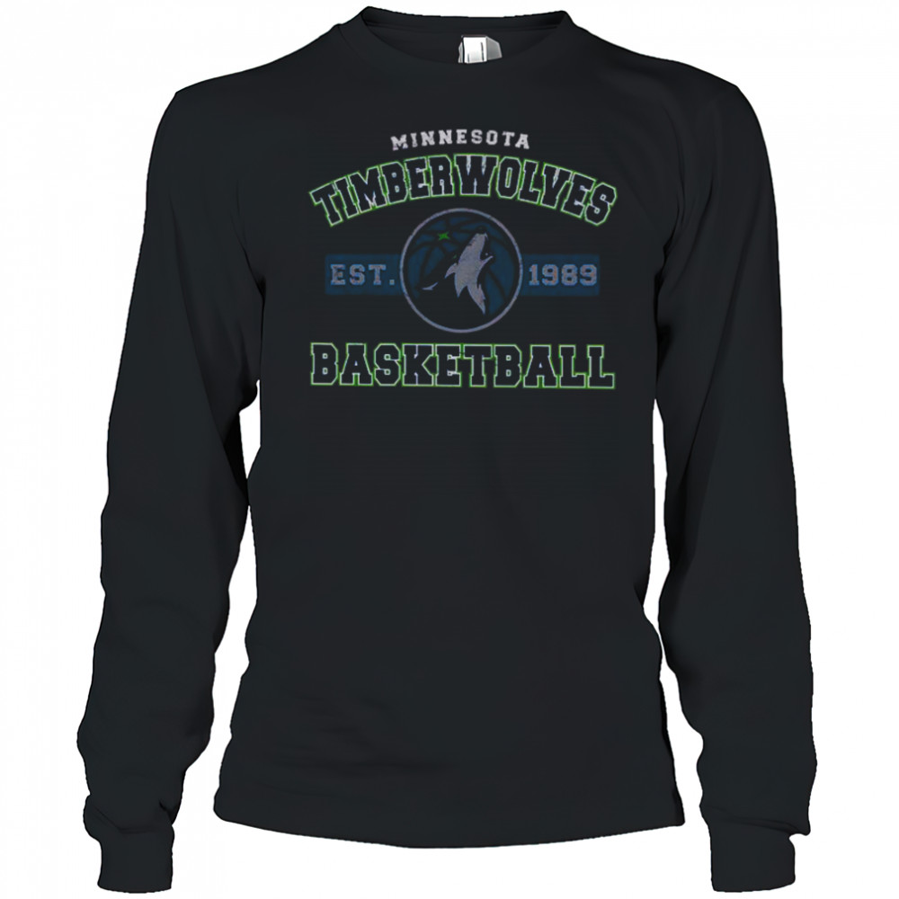 Majestic Threads Navy Minnesota Timberwolves T-Shirt Long Sleeved