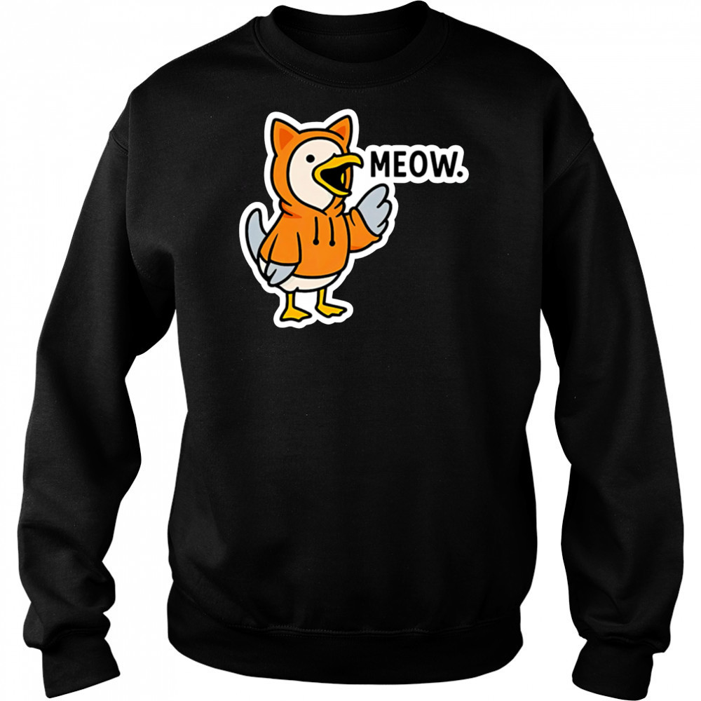 Meowing seagull cat meme shirt Hoodie