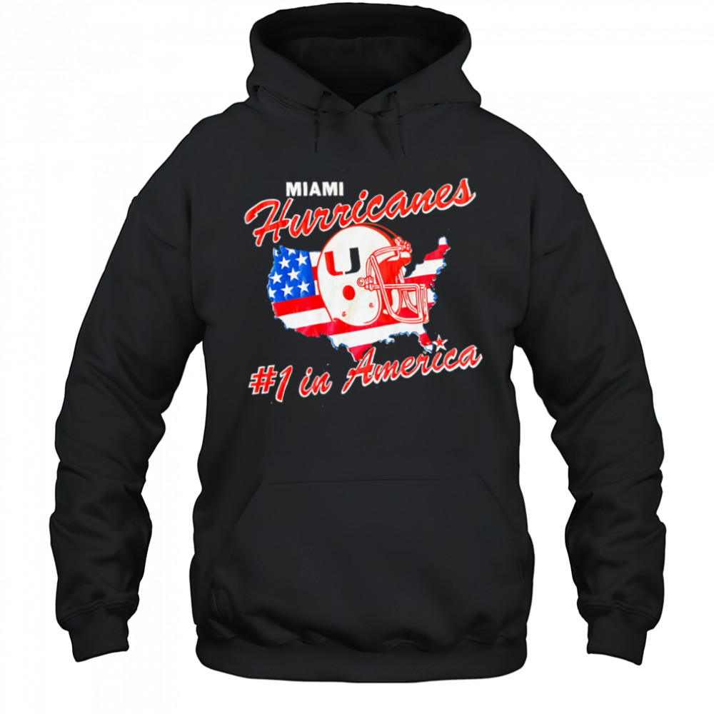 Miami Hurricanes #1 In America Helmet NCAA shirt Hoodie