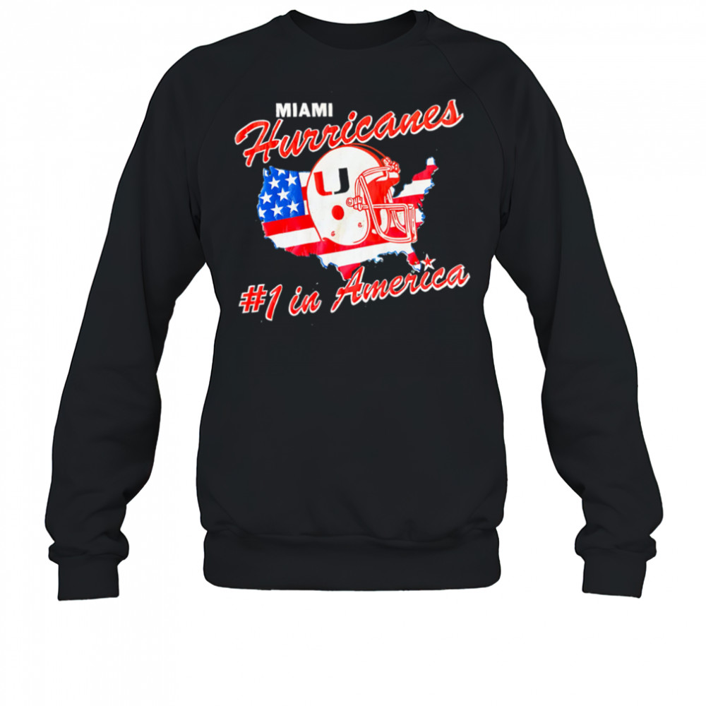 Miami Hurricanes #1 In America Helmet NCAA shirt Sweatshirt