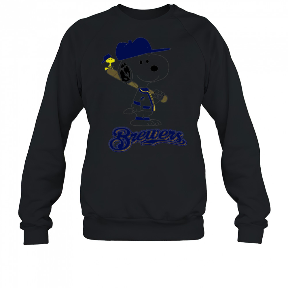 Milwaukee Brewers Snoopy Baseball funny cartoon shirt Sweatshirt