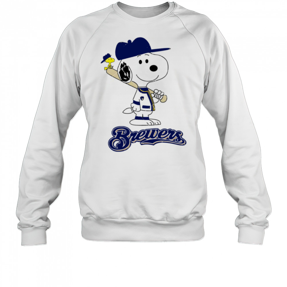Milwaukee Brewers Snoopy Baseball funny cartoon shirt Sweatshirt