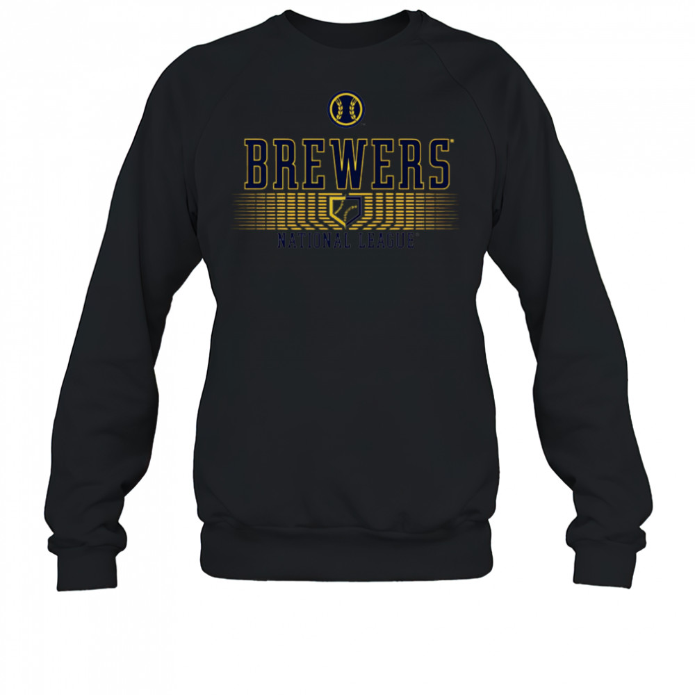 Milwaukee Brewers White Ribbed National League shirt Sweatshirt