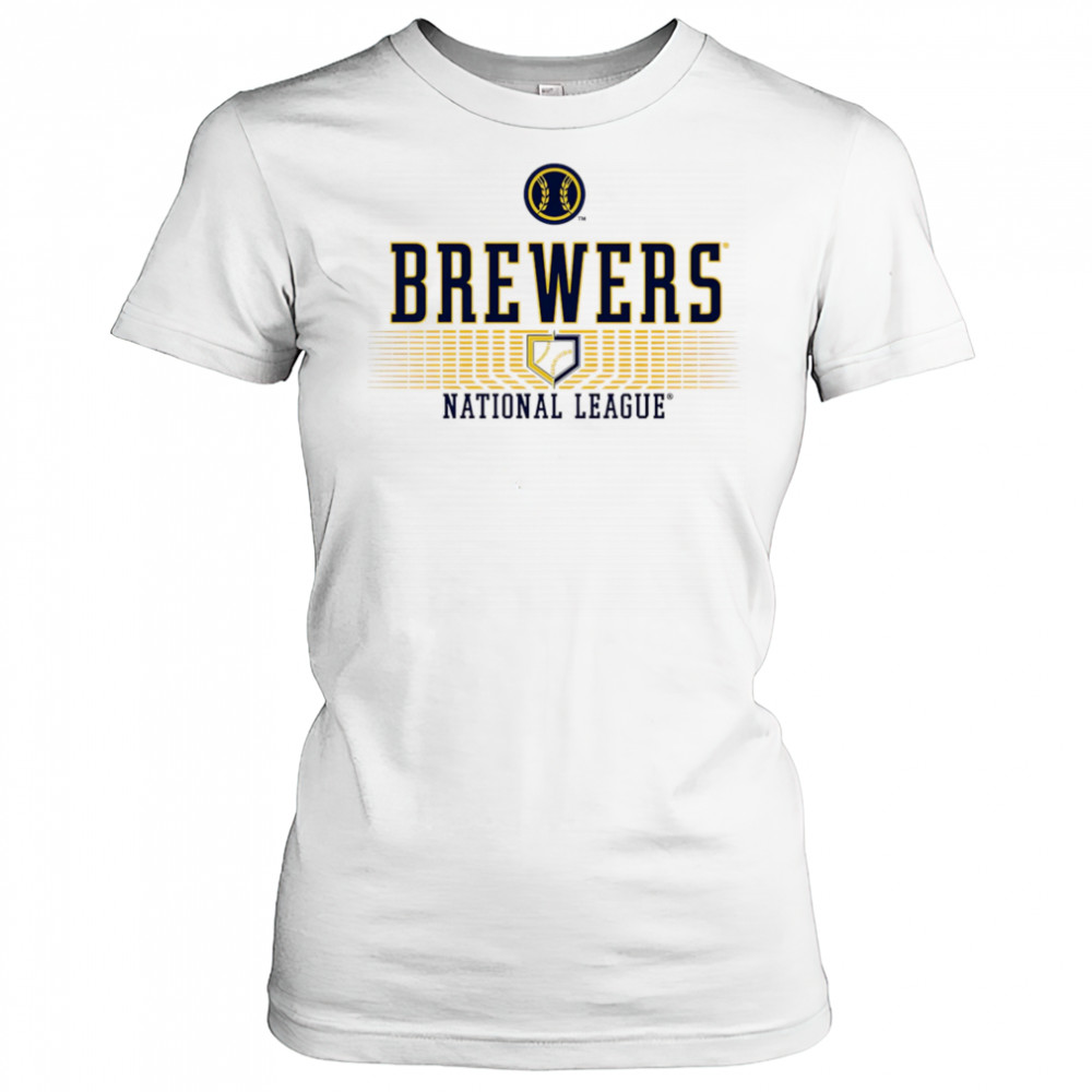 Milwaukee Brewers White Ribbed National League shirt Women's T-shirt