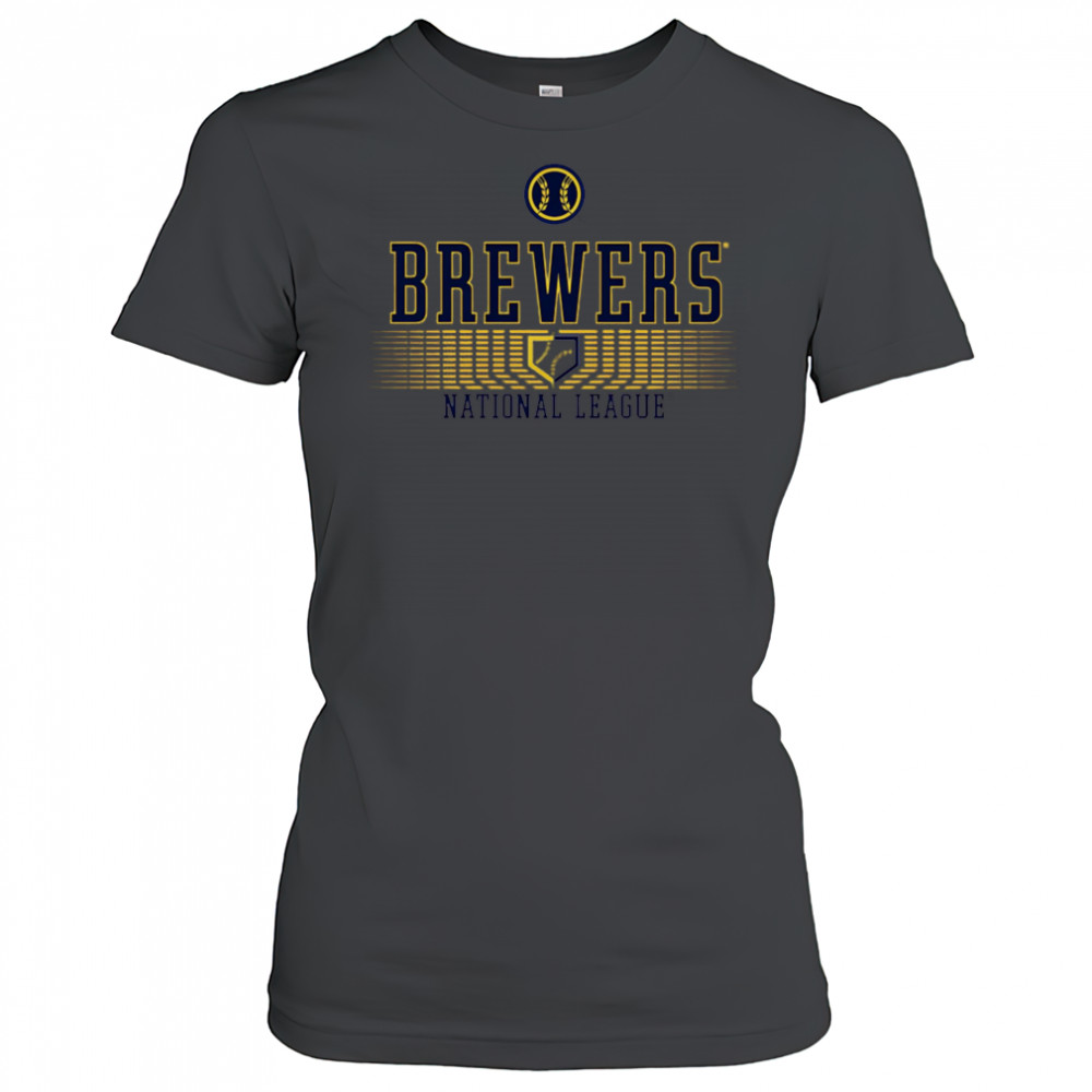 Milwaukee Brewers White Ribbed National League shirt Women's T-shirt