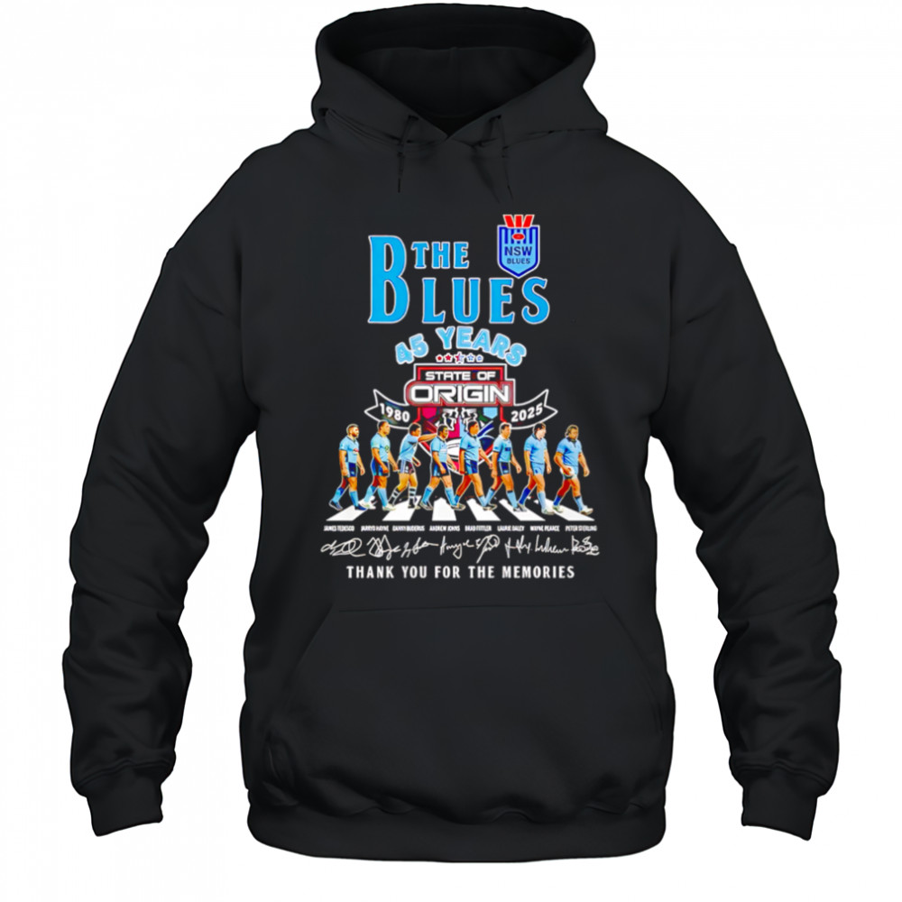 New South Wales Blues 45 Years 1980-2025 Thank Your For Memories shirt Hoodie