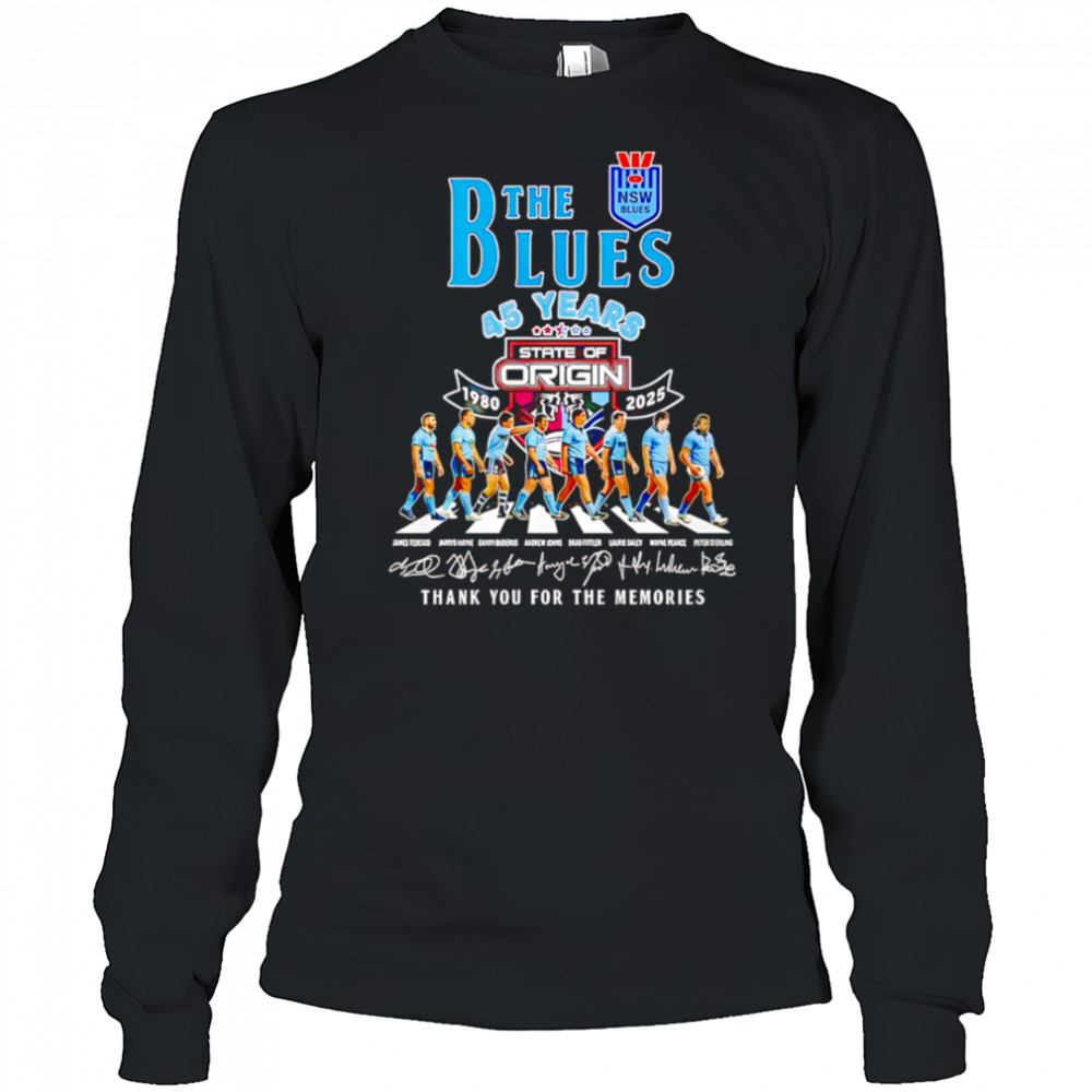 New South Wales Blues 45 Years 1980-2025 Thank Your For Memories shirt Long Sleeved
