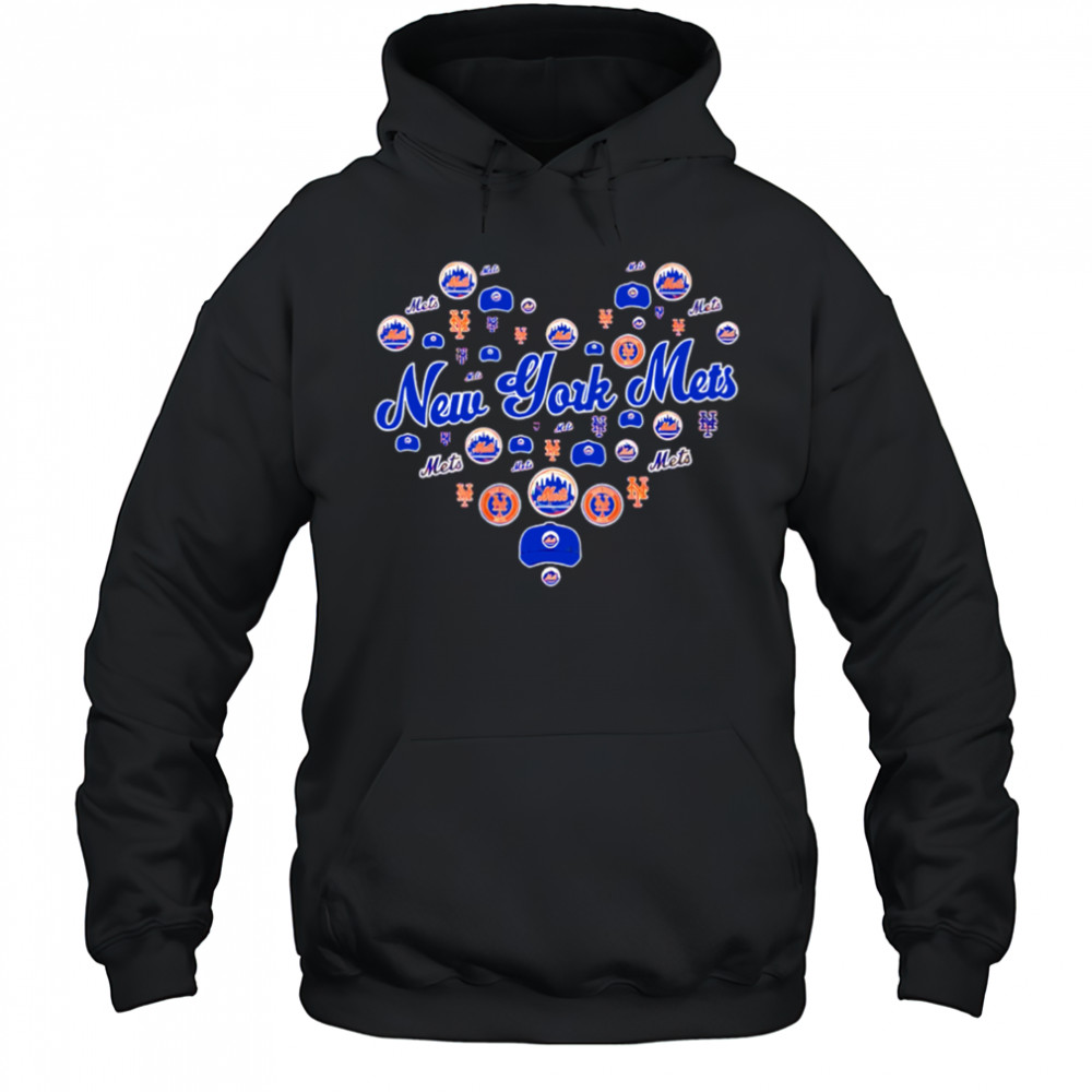 New York Mets Heart Logo Teams shirt Hoodie