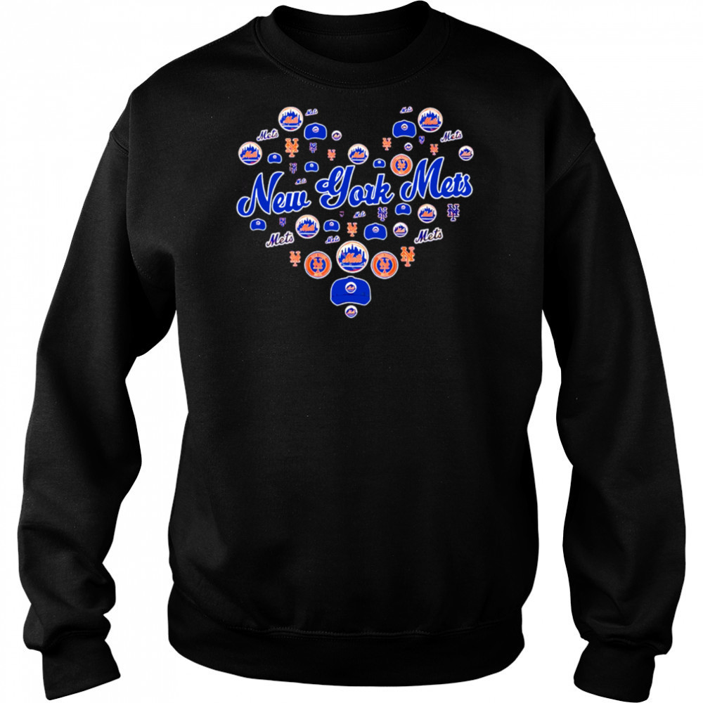 New York Mets Heart Logo Teams shirt Hoodie