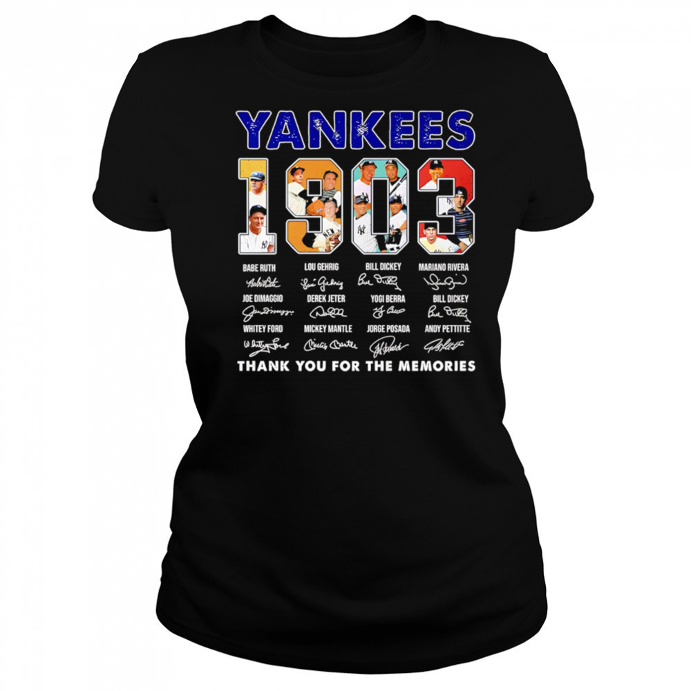 New York Yankees 1903 Signature Thank You For The Memories shirt Women's T-shirt