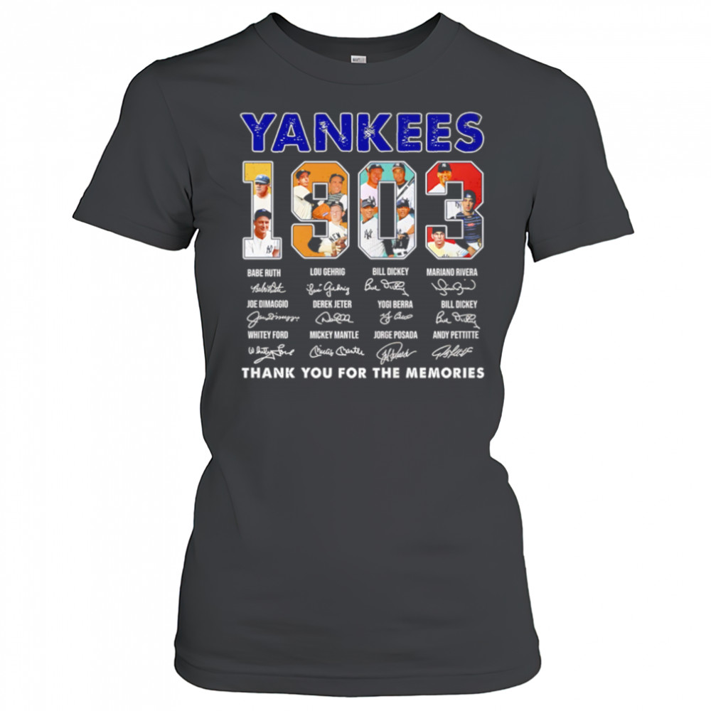 New York Yankees 1903 Signature Thank You For The Memories shirt Women's T-shirt