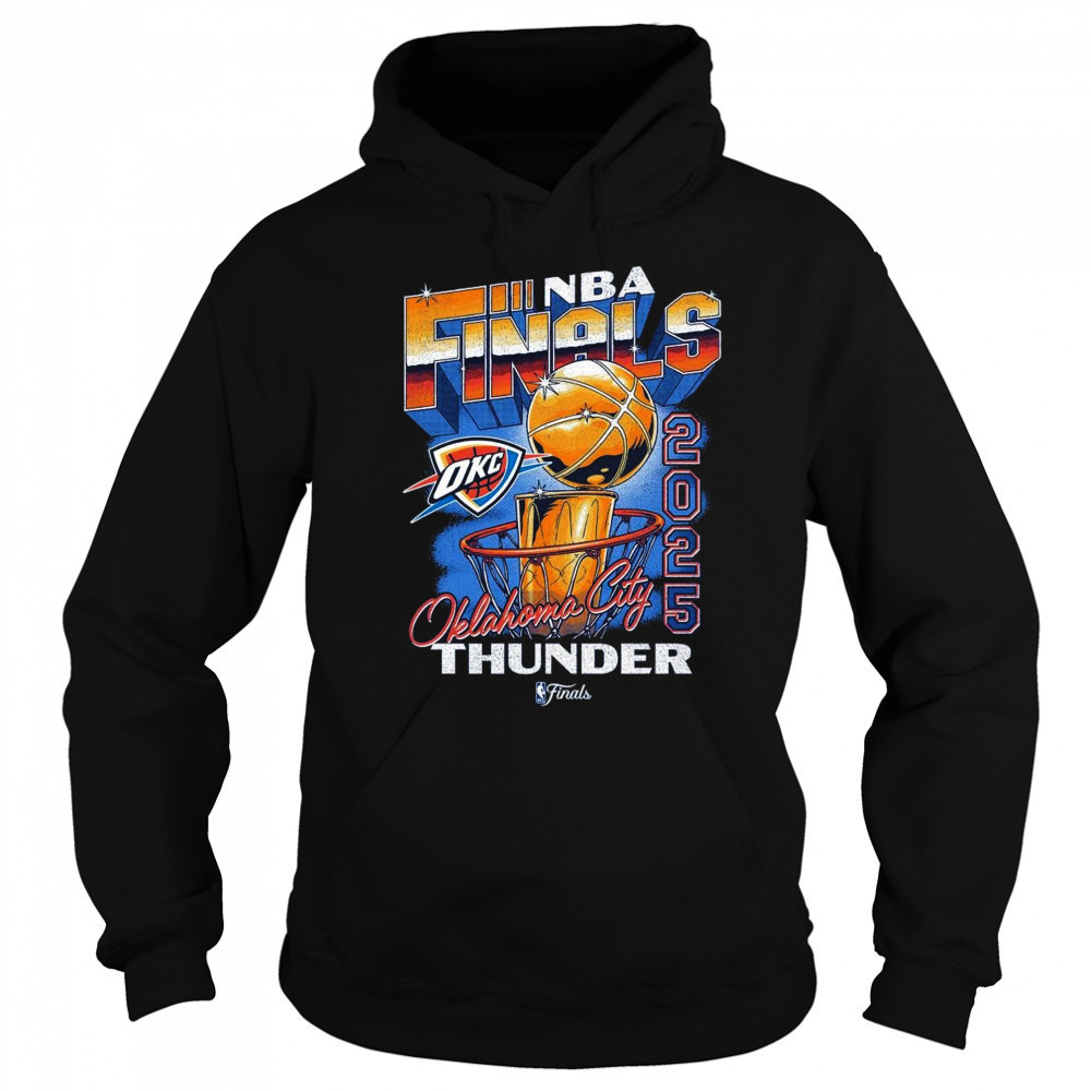 OKC Thunder 2025 NBA Finals Vintage Hoop & Trophy Shirt Sweatshirt