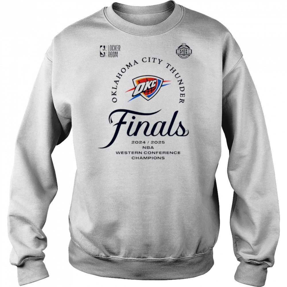 Okc Thunder 2025 Western Conference Finals Champions Locker Room shirt Hoodie
