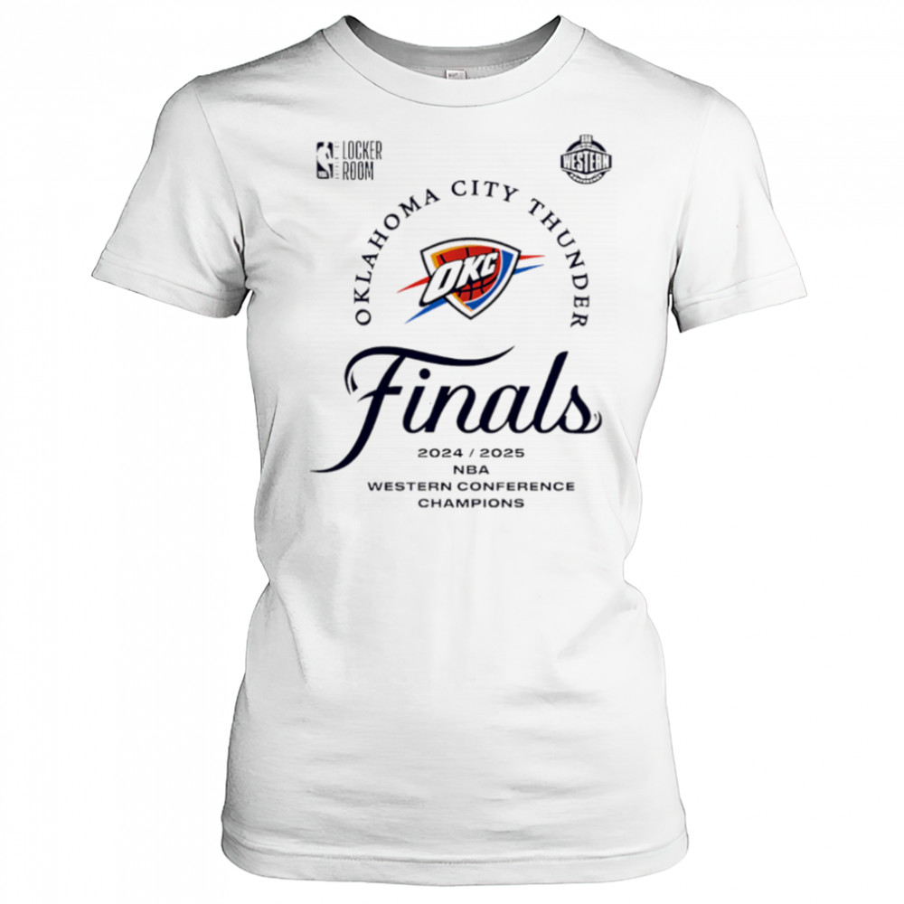 Okc Thunder 2025 Western Conference Finals Champions Locker Room shirt Women's T-shirt