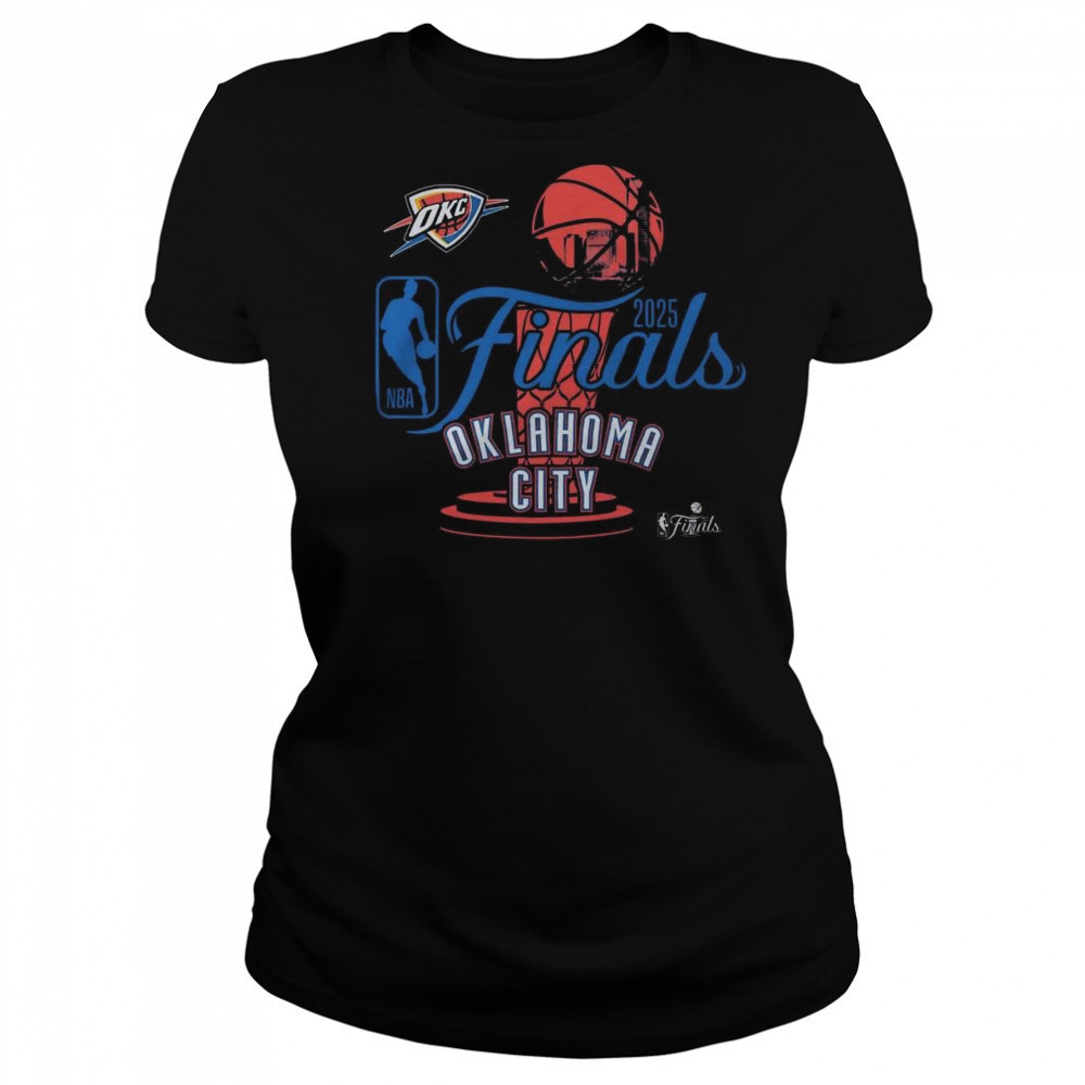 Oklahoma City Thunder 2025 NBA Finals Logoman Cruise Vintage Washed Shirt Women's T-shirt