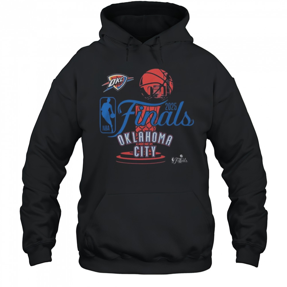 Oklahoma City Thunder 2025 NBA Finals Logoman Cruise Vintage Washed Shirt Hoodie