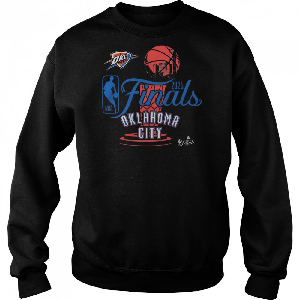 Oklahoma City Thunder 2025 NBA Finals Logoman Cruise Vintage Washed Shirt Hoodie