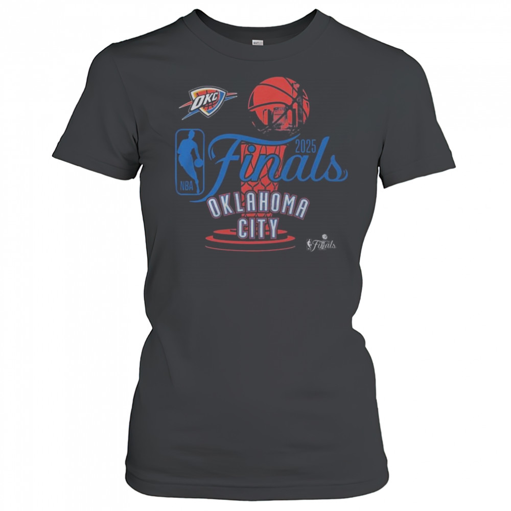 Oklahoma City Thunder 2025 NBA Finals Logoman Cruise Vintage Washed Shirt Women's T-shirt
