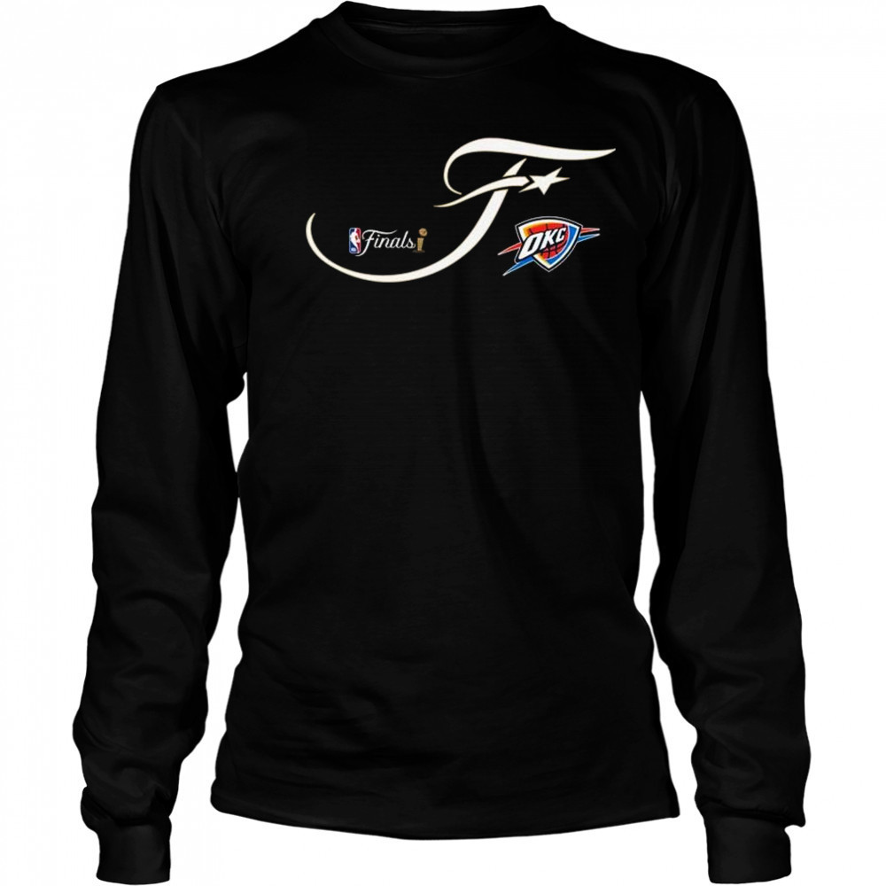 Oklahoma City Thunder 2025 NBA Finals Sportiqe Script Shirt Long Sleeved