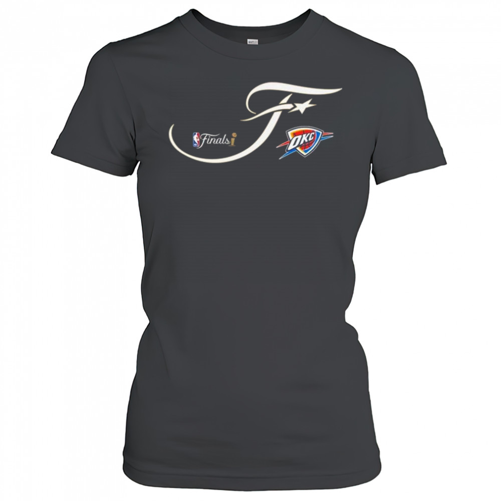 Oklahoma City Thunder 2025 NBA Finals Sportiqe Script Shirt Women's T-shirt